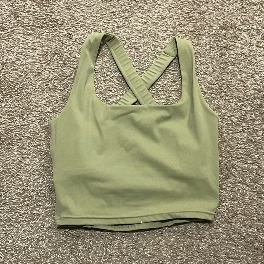 Light green athletic crop top